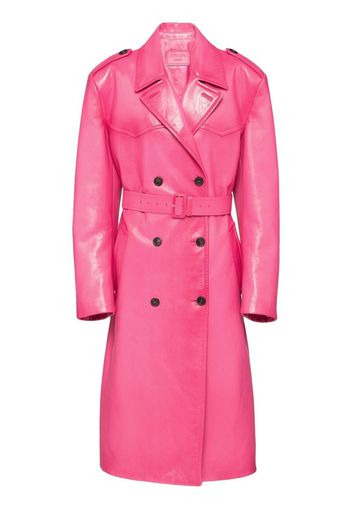 Prada Doppelreihiger Trenchcoat - Rosa