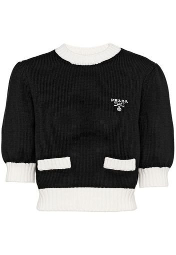 Prada Kurzärmeliger Pullover - Schwarz