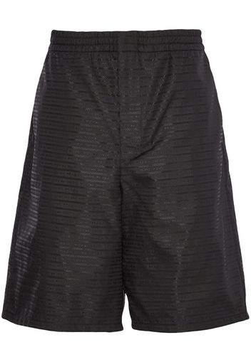 Prada Bermudas mit Logo-Print - Schwarz