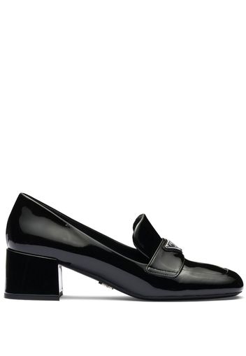 Prada Loafer mit Triangel-Logo - Schwarz