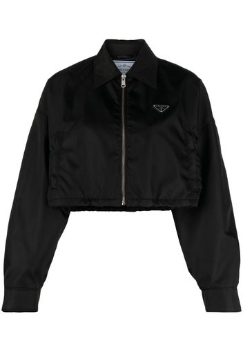 Prada cropped bomber jacket - Schwarz