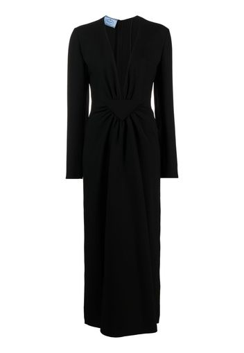 Prada Kleid mit V-Ausschnitt - Schwarz