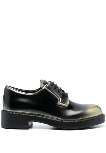 Prada ombré-effect leather Oxford shoes - Schwarz