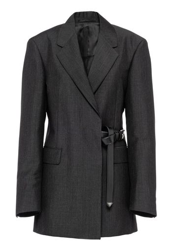 Prada buckled mohair blazer - Grau