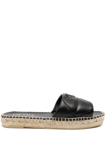 Prada quilted leather espadrilles - Schwarz