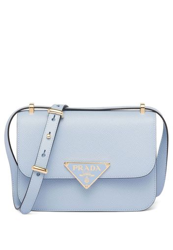 Prada Emblème leather shoulder bag - Blau