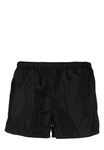 Prada logo patch swim shorts - Schwarz