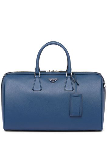 Prada Reisetasche mit Logo-Patch - Blau