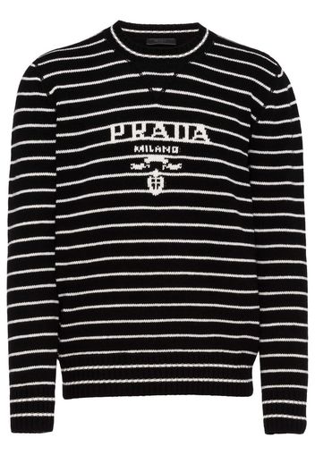 Prada Wool and cashmere crew-neck sweater - F0967 BLACK/WHITE