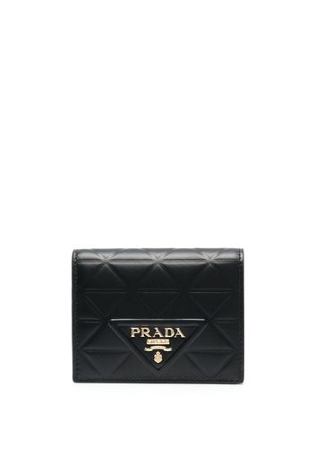 Prada triangle-logo folded wallet - Schwarz