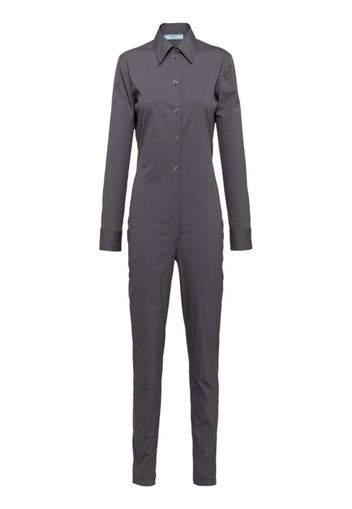 Prada slim-fit long sleeves jumpsuit - Grau