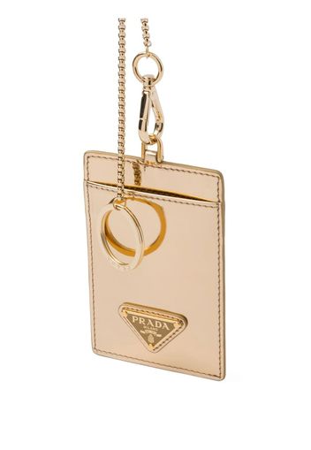 Prada brushed leather badge holder - Gold