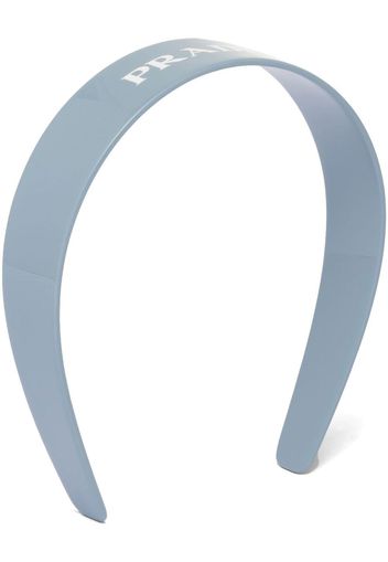 Prada logo-print headband - Blau