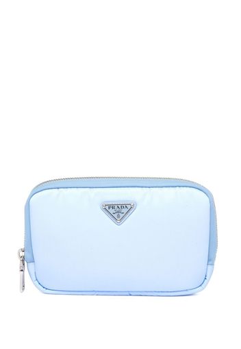 Prada logo-plaque wallet - Blau