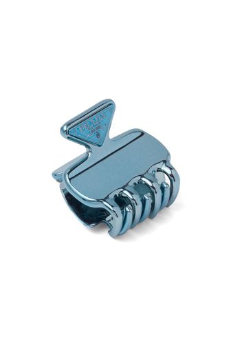 Prada logo-engraved hair clip - Blau