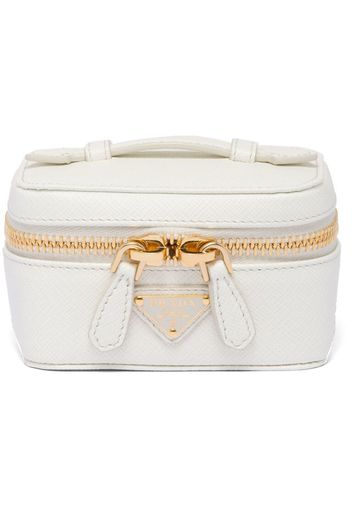 Prada Saffiano leather jewelry beauty case - Weiß