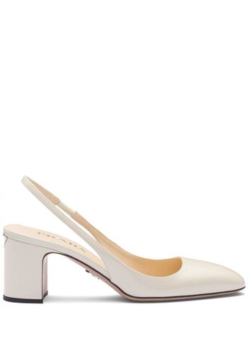 Prada calf-leather slingback pumps - Nude