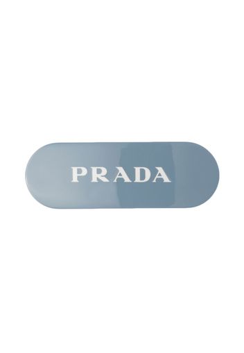 Prada logo-print hair clip - Blau