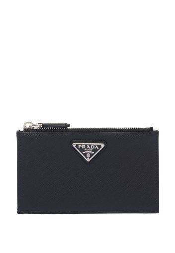 Prada Saffiano leather card-holder purse - Schwarz