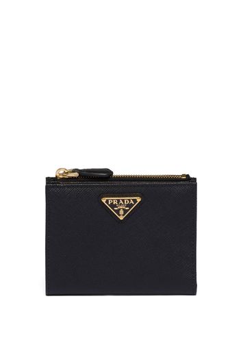 Prada triangle-logo Saffiano leather wallet - Schwarz