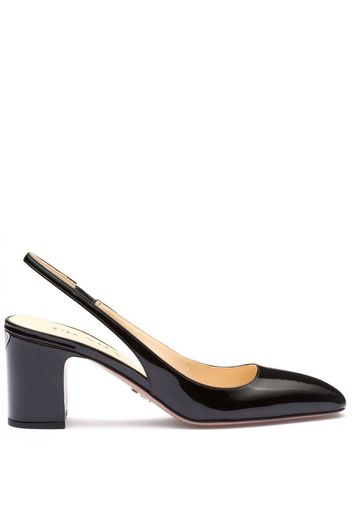 Prada Patent-leather slingback pumps - Schwarz