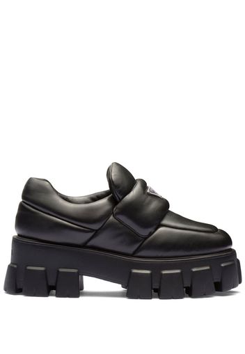 Prada triangle-logo padded loafers - Schwarz