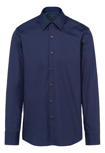 Prada long-sleeved cotton shirt - Blau