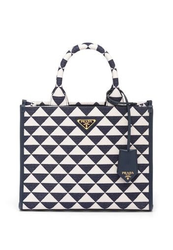 Prada small Symbole jacquard bag - Blau