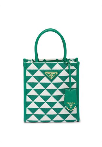 Prada Symole logo-plaque tote bag - Grün