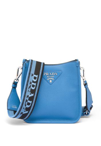 Prada mini logo-plaque shoulder bag - Blau