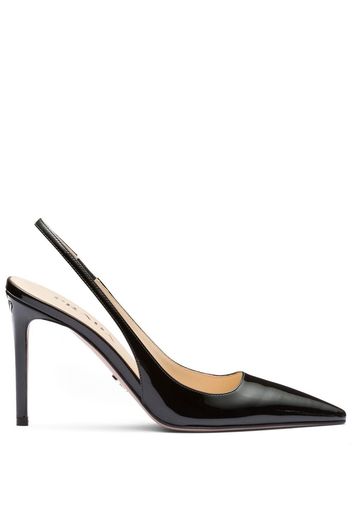 Prada Slingback-Pumps mit Logo - Schwarz