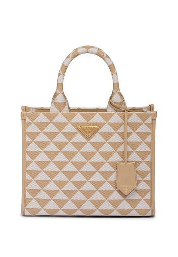 Prada small Symbole jacquard bag - Nude