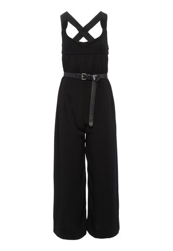 Prada Sablé triangle-logo sleeveless jumpsuit - Schwarz