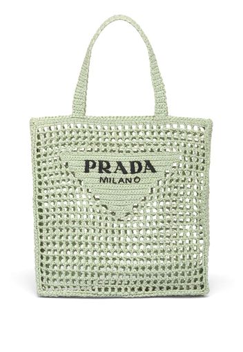 Prada Handtasche mit Logo - Grün