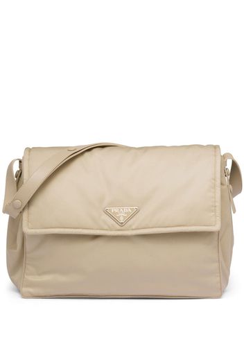 Prada Large Re-Nylon padded shoulder bag - Nude