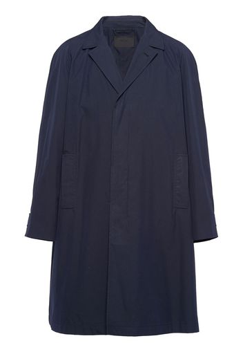 Prada single-breasted cotton overcoat - Blau