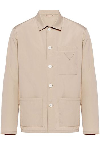 Prada buttoned cotton shirt jacket - Nude