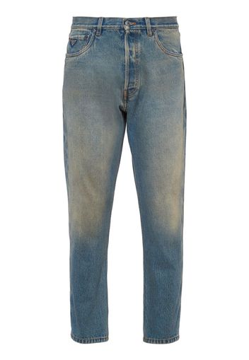 Prada distressed-effect straight-leg jeans - Blau