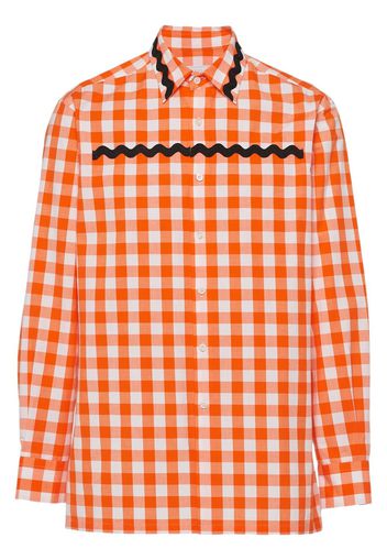 Prada Hemd mit Vichy-Karomuster - Orange