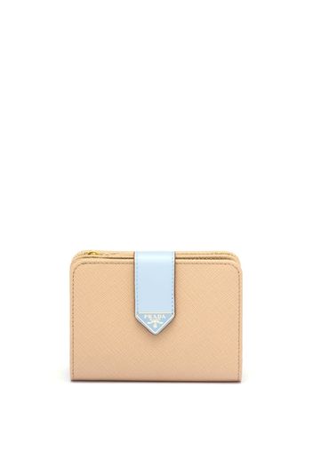 Prada logo-detail leather wallet - Nude