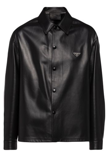 Prada Nappa leather shirt - Schwarz