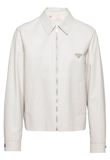 Prada Nappa leather blouson jacket - Weiß