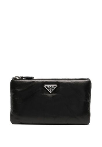 Prada soft leather pouch wallet - Schwarz