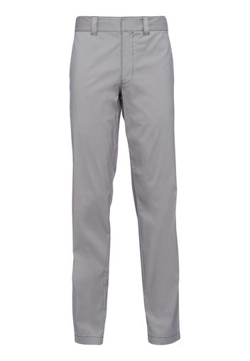 Prada Straight-Leg-Hose aus Popeline - Grau