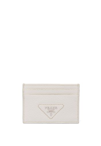 Prada logo-plaque cardholder - Weiß