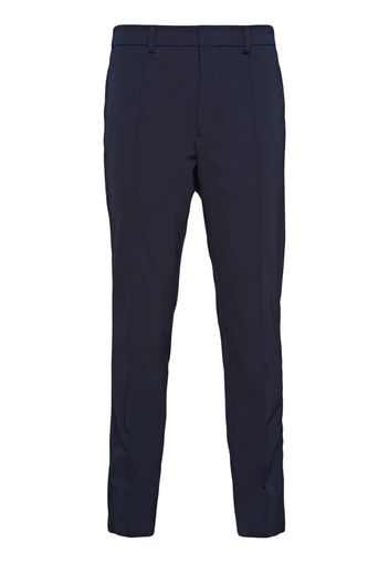 Prada rear logo-plaque trousers - Blau