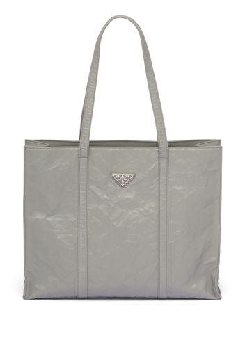 Prada large leather tote bag - Grau