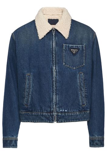 Prada padded denim jacket - Blau