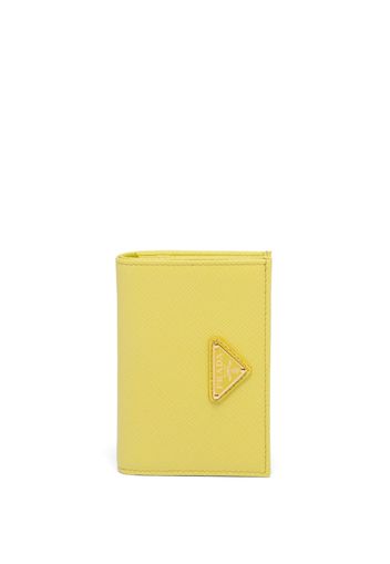 Prada small Saffiano-leather tri-fold wallet - Gelb