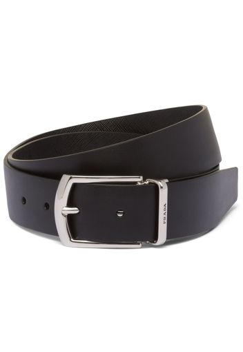 Prada reversible saffiano leather belt - Schwarz